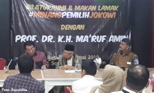 Di Padang, Kiai Ma'ruf Amin Yakin Menang di Sumbar