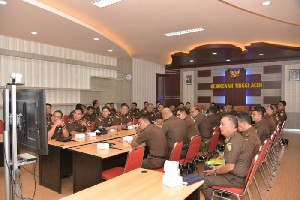 Jam Intel Pimpin Rapat Video Conference Persiapan Kejaksaan RI Menghadapi Pemilu 2019