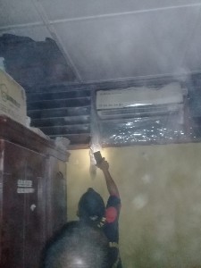 Akibat Arus Pendek, Kantor Inspektorat Kota Langsa Hampir Hangus Terbakar.