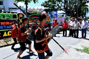 Tari Baluse Sambut Aminullah di Syukuran Paguyuban Masyarakat Nias