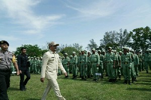 3.728 Linmas Siap Amankan Pemilu di Aceh Besar