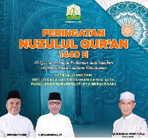 Besok, Pemerintah Aceh Gelar Peringatan Nuzulul Qur'an