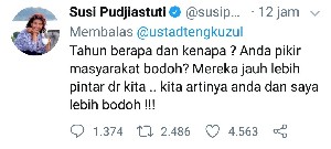 Kritisi Kebijakan Impor Ikan Asin, Susi Semprot Tengku Zulkarnain Di Twitter