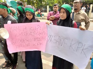 HMI MPO Cabang Bireuen Gelar Unjuk Rasa Penolakan RUU KPK